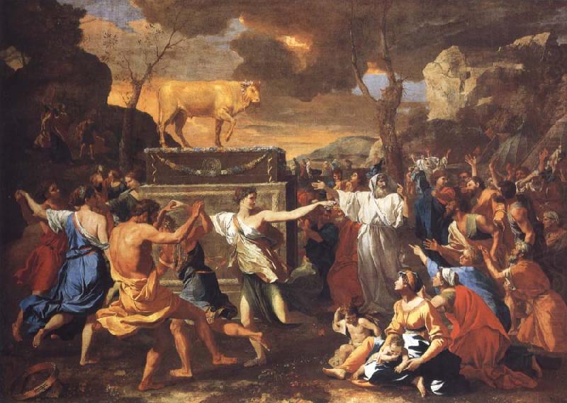 Nicolas Poussin The Adoration of the Golden Calf china oil painting image